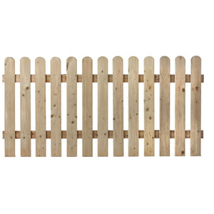 PICKET FENCE PANEL ROUND TOP 6 X 3FT CF63G
