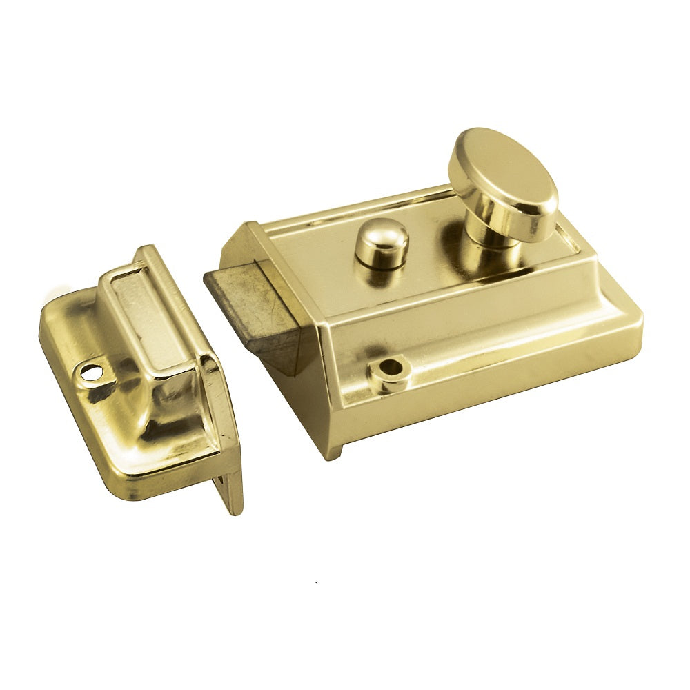 L&H RIM CYLINDER NIGHTLATCH (60MM) C/W BR CYL