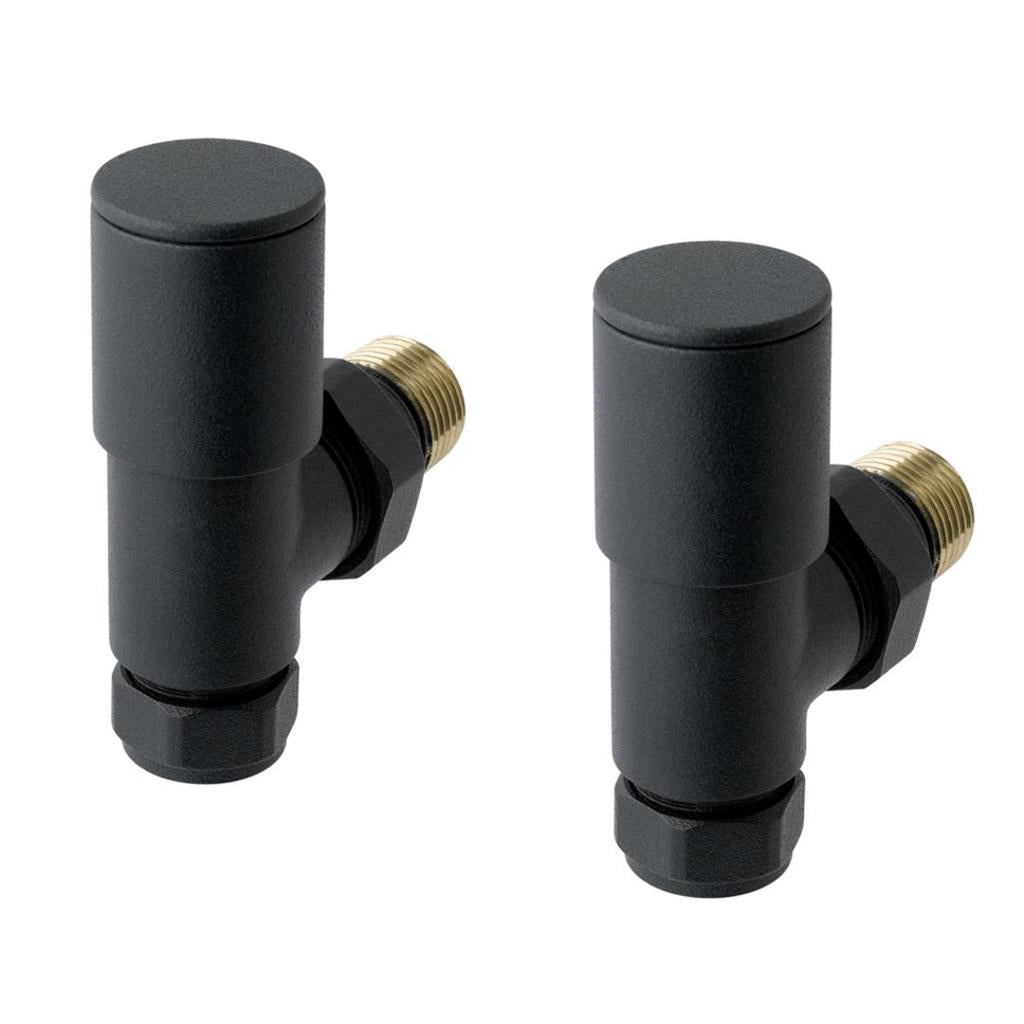 WINGRAVE ANGLED  ANTHRACITE RAD VALVES PAIR