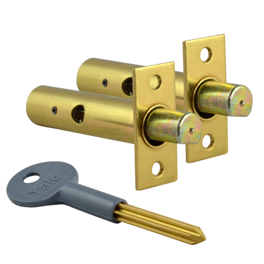 L&H YALE  DOOR  BOLT BRASS PM444