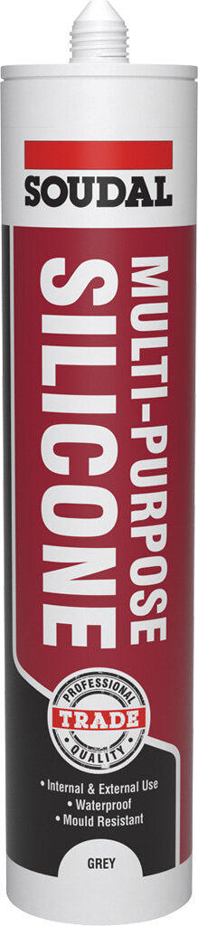 SOUDAL MULTI PURP SILICONE GREY 270ML