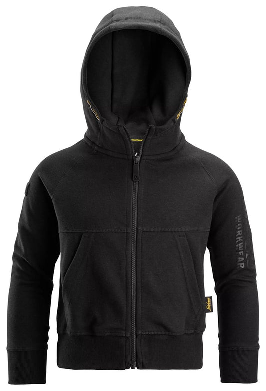 SNICKERS JUN LOGO FULL ZIP HOODIE BLACK 128