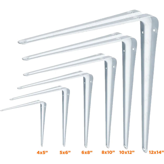 CORRY PHX WHITE SHELF BRACKET 6"X5"