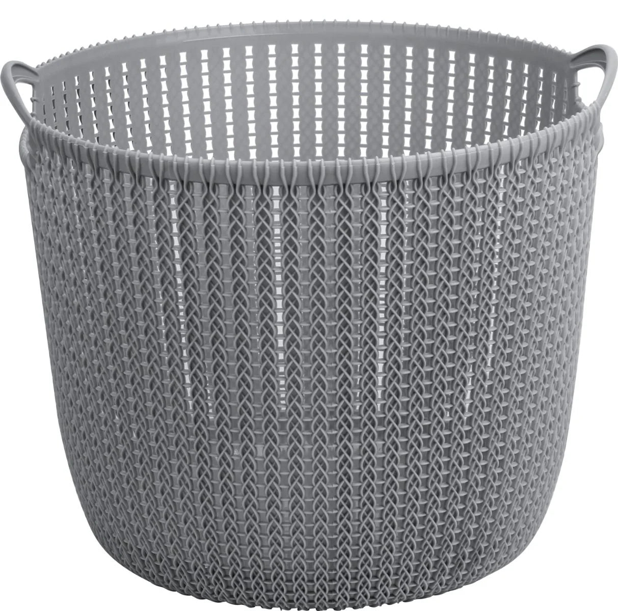 DLYNCH 28 LITRE LACE LAUNDRY BASKET GREY