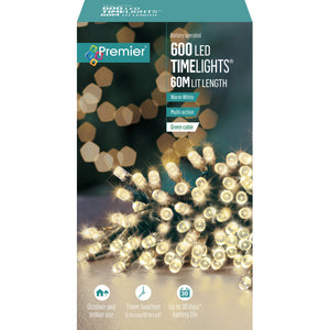 600LED TIMELIGHTS 60M WARM White