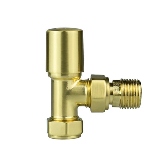 Brushed Brass Round Angle Rad Valves