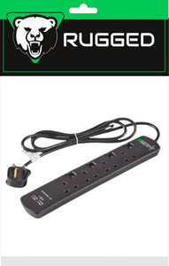 CORRY 4 WAY 2 MTR EXTENSION LEAD + 2 X USB