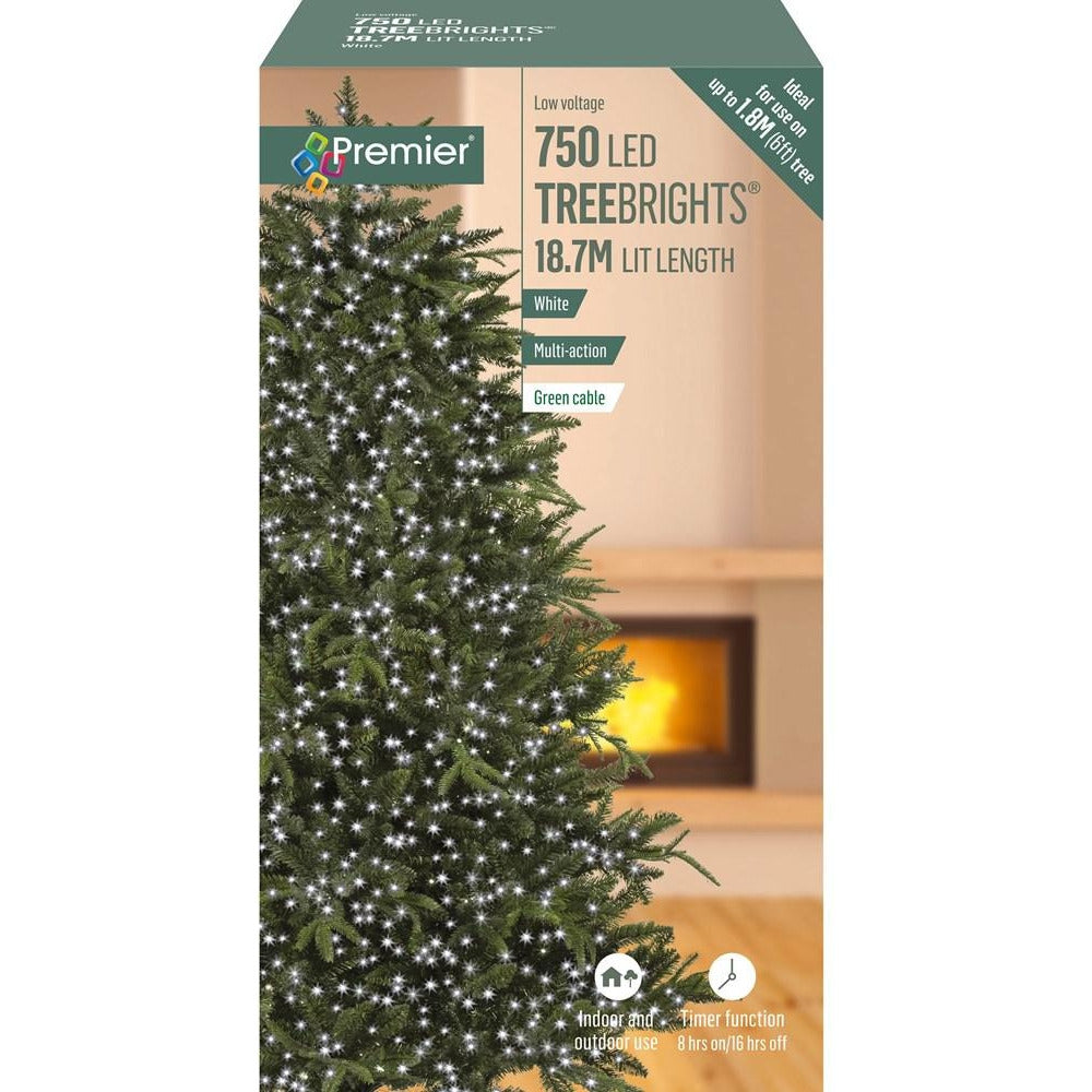 750 LED  TREEBRIGHTS  TIMER WHITE Clear