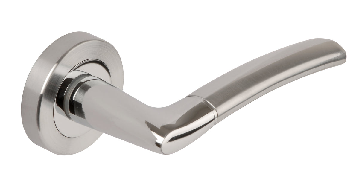 L&H MALAGA/RATHGAR LEVER ON ROSE DUAL FINISH