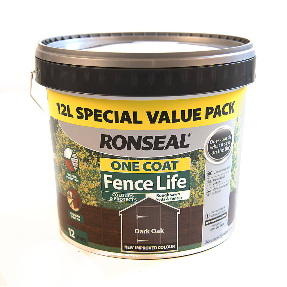 RONSEAL FENCELIFE ONE COAT MEDIUM Oak 12L