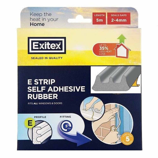 EXITEX E STRIP 5M GREY 2MM-4MM