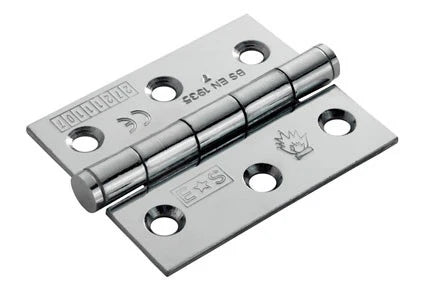 L&H GRADE 7 HINGES CHROME 100X75X2.5MM
