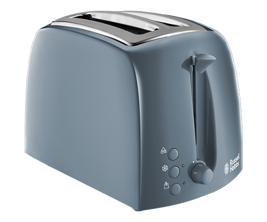 TEXTURES PREM GREY 2 SLICE TOASTER