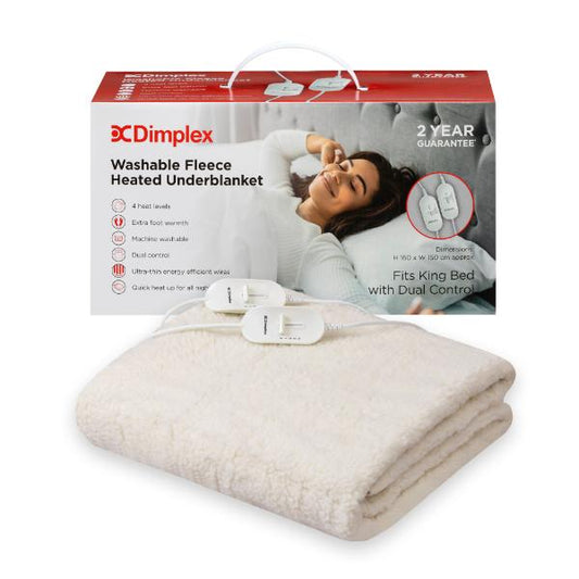 DIMPLEX FLEECY KING DUAL UNDER BLANKET
