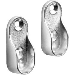 CHROME OVAL END BRACKET (2)