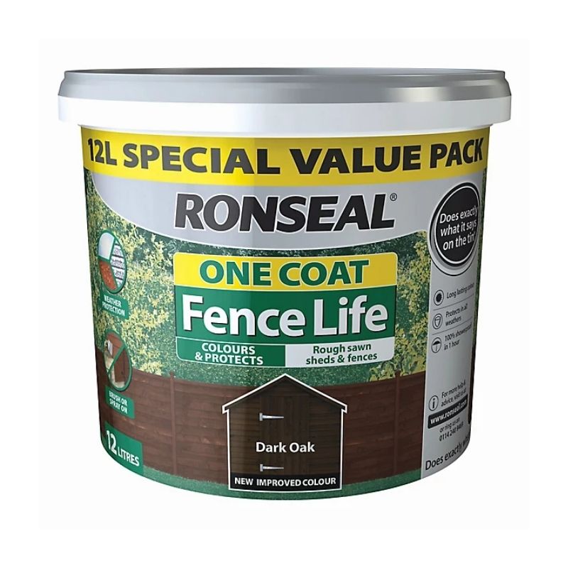RONSEAL FENCELIFE ONE COAT DARK Oak 12L