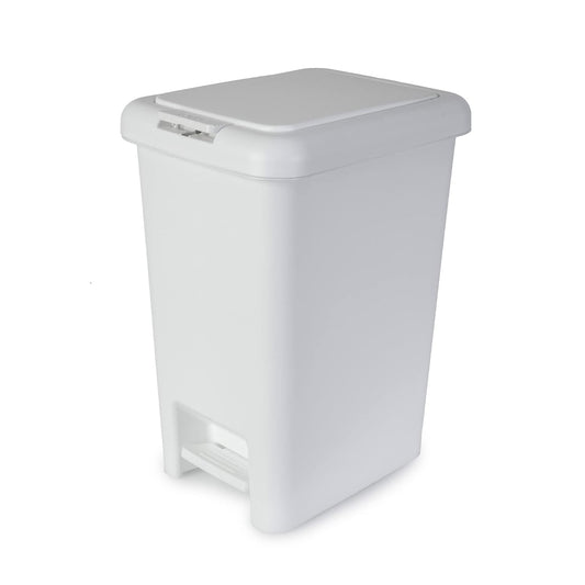 DLYNCH 10L PVC PEDAL BIN WHITE