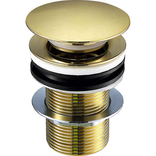 UNSLOTTED CLICK BASIN BRASS WASTE