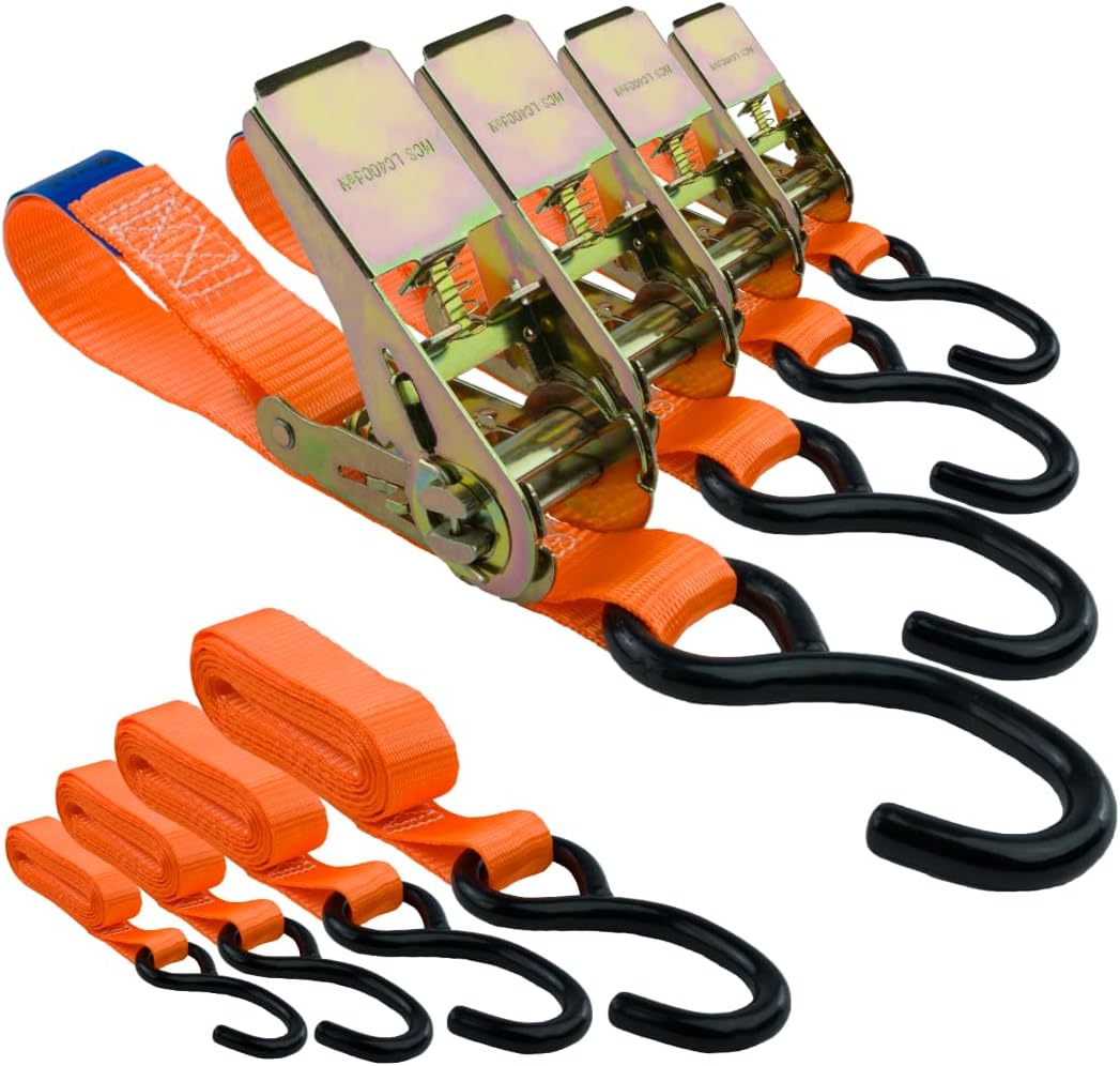 PROTOOL 4PCE RATCHET TIE DOWN SET