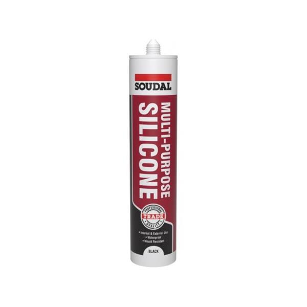 SOUDAL MULTI PURP SILICONE BLACK 270ML
