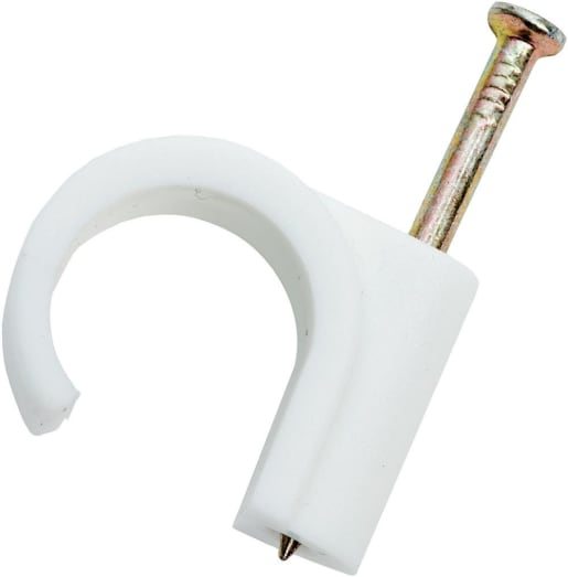 JMURPHY 22mm WHITE NAIL IN PIPE CLIP BOX