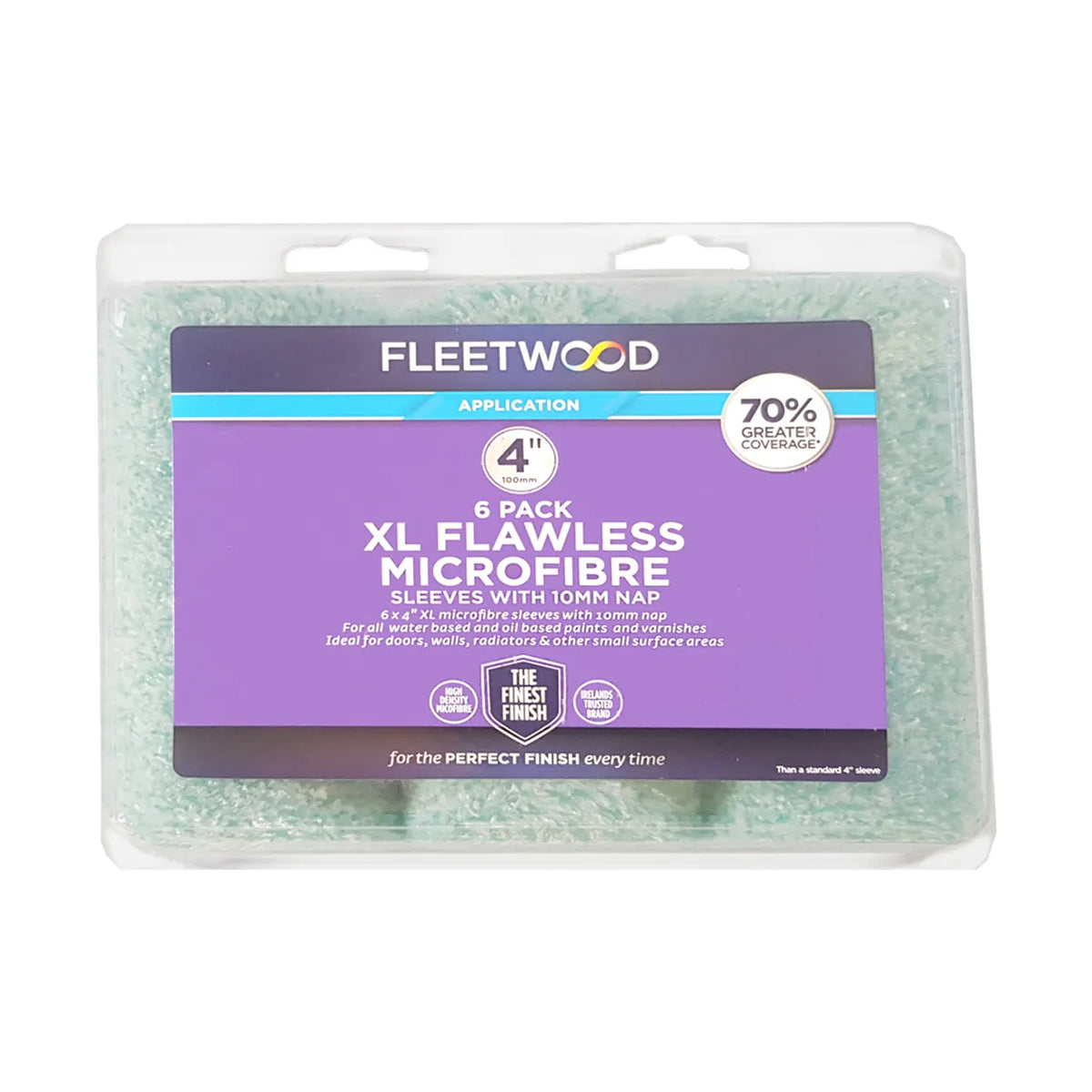 FLEETWOOD 4" XL FLAW M/FIBRE SLEEVES 6 PK