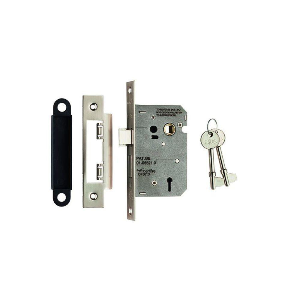 L&H BLISTER PACK 2 LEVER 3" NICKEL LOCK