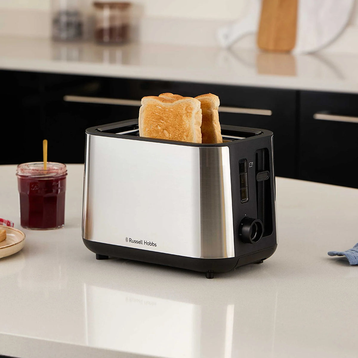 RUSSELL HOBBS HEATON BRUSHED 2 SLICE TOASTER