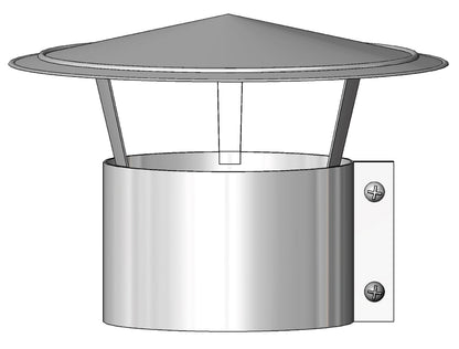 MIFLUE 125MM DOUBLE SKIN FLEXI FLUE COWL SF