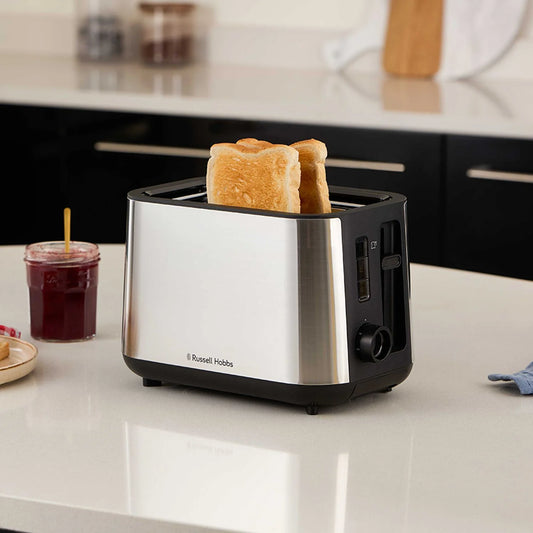 RUSSELL HOBBS HEATON BRUSHED 2 SLICE TOASTER