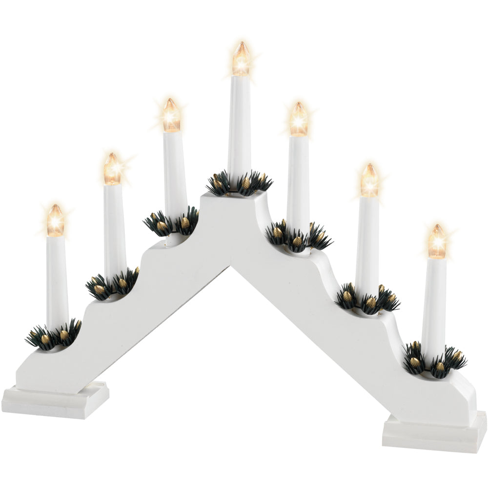 9499675 7L WOODEN CANDLEBRIDGE - White