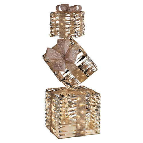 LUMINEO GOLD TWIST MICRO LED GIFT BOX DECO