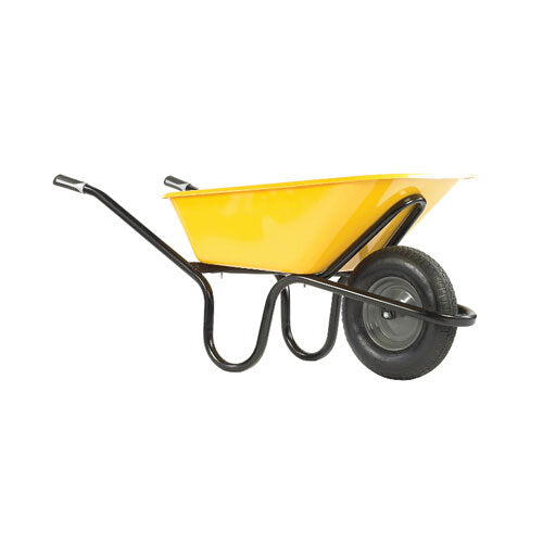 YELLOW 110LTR WHEELBARROW