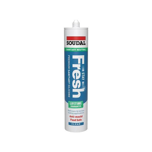 SOUDAL STAY FRESH SILICONE CLEAR 290ML