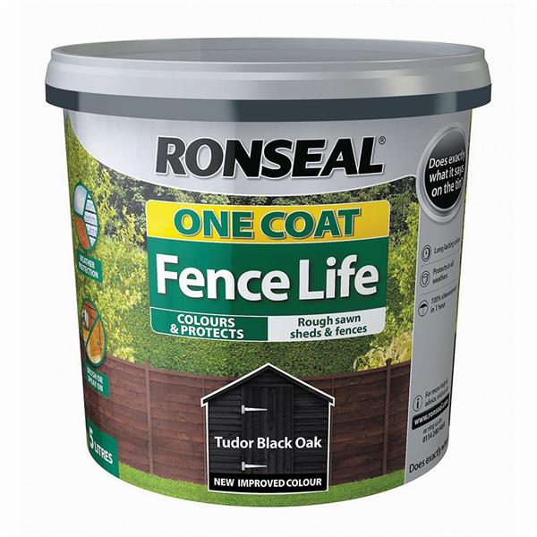 RONSEAL 1COAT FENCELIFE 5 ltr TUDOR OAK