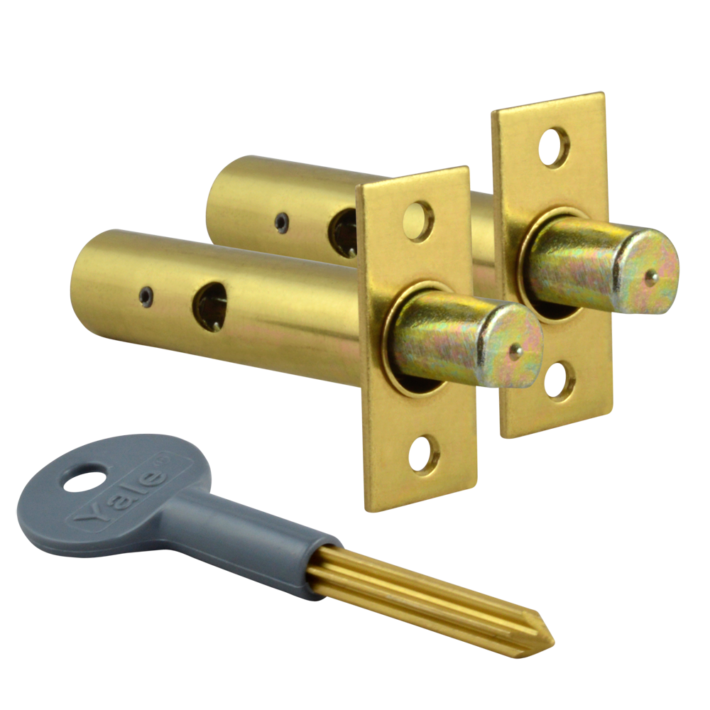 L&H YALE  DOOR  BOLT BRASS PM444