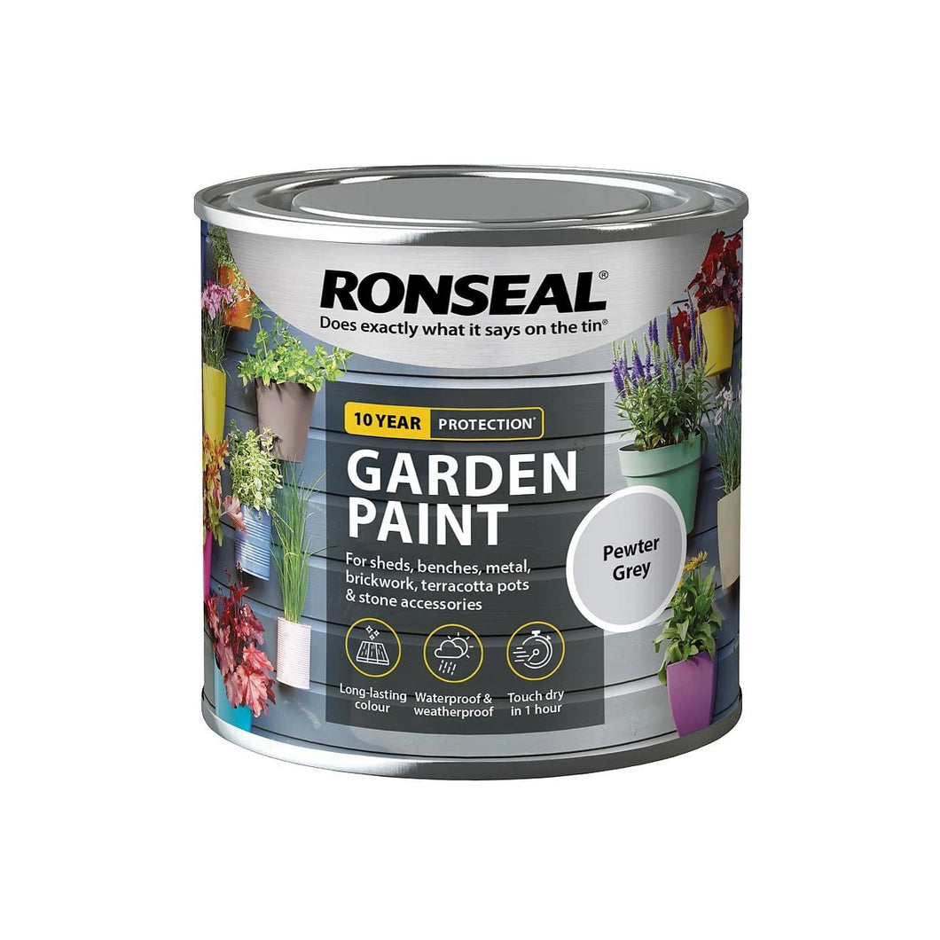 RONSEAL GARDEN PAINT PEWTER GREY 250ML