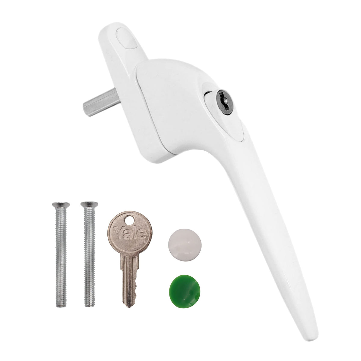 L&H YALE WHITE LOCKABLE WINDOW HANDLE