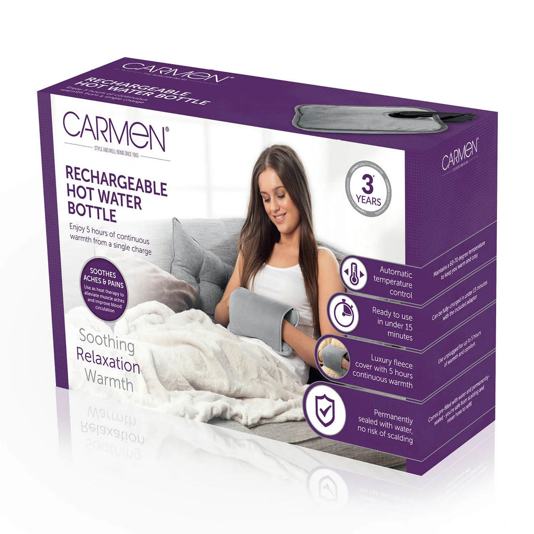 CARMEN RECHARGABLE HOT WATER BOTTLE GREY