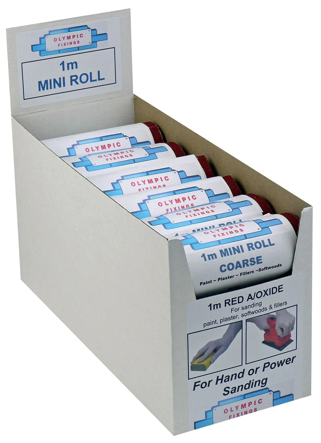 OLYMPIC SANDPAPER ROLL 1M MED