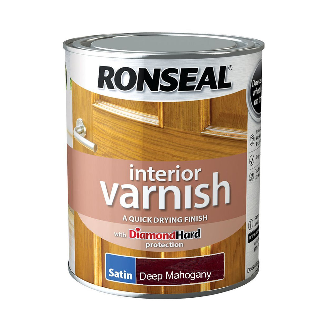 RONSEAL INTERIOR VARNISH SATIN D MAHOGAN750ML