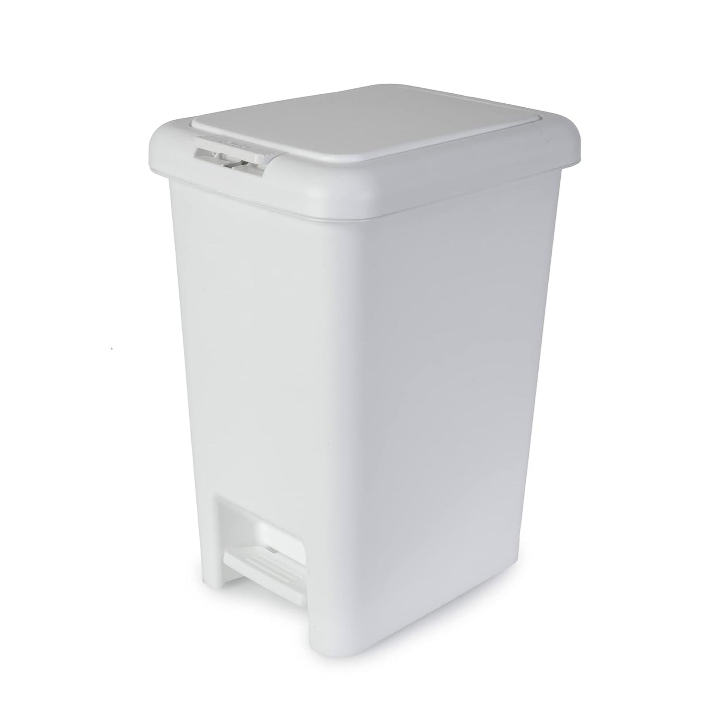 DLYNCH 10L PVC PEDAL BIN WHITE