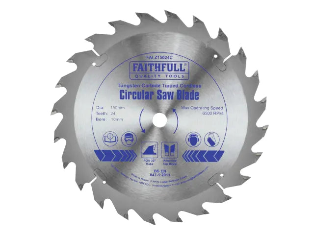 TBANK TCT Circular Saw Blade 150 x 10mm x 24T