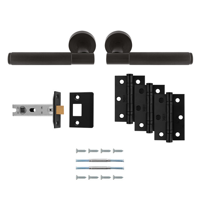 L&H ULTIMATE LAGOS MB LATCH DOOR PK MATT BLK