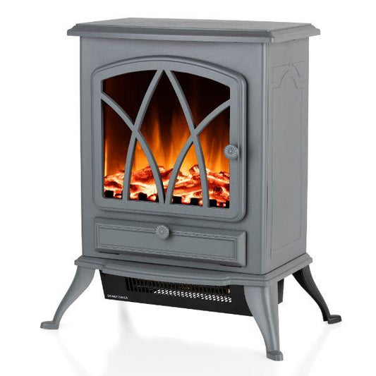 WARMLITE STIRLING ELECTRIC FIRE STOVE GREY