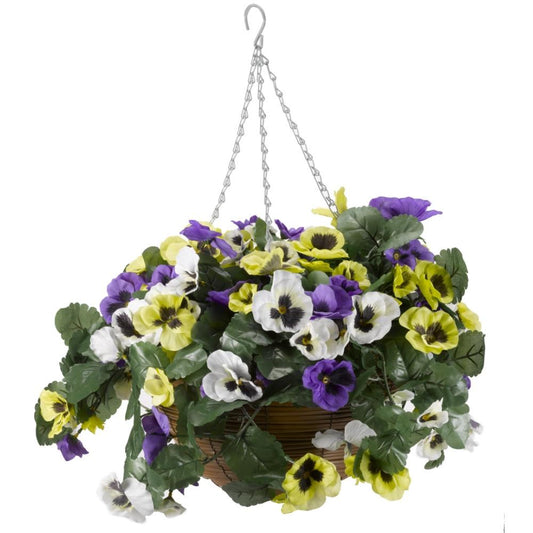 PANSY POURRI HANGING BASKET