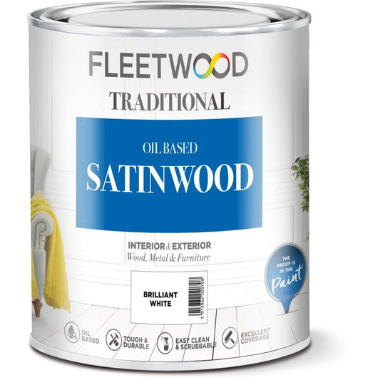 FLEETWOOD SATINWOOD WHITE 2.5LT OIL BS