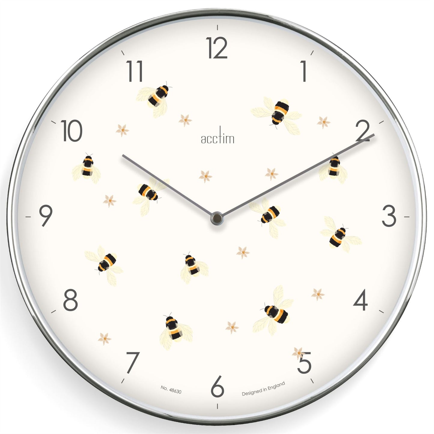 DLYNCH 30CM BEES N FLOWERS CLOCK