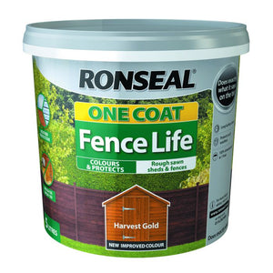 RONSEAL ONE COAT FENCELIFE HARVEST GOLD 5L