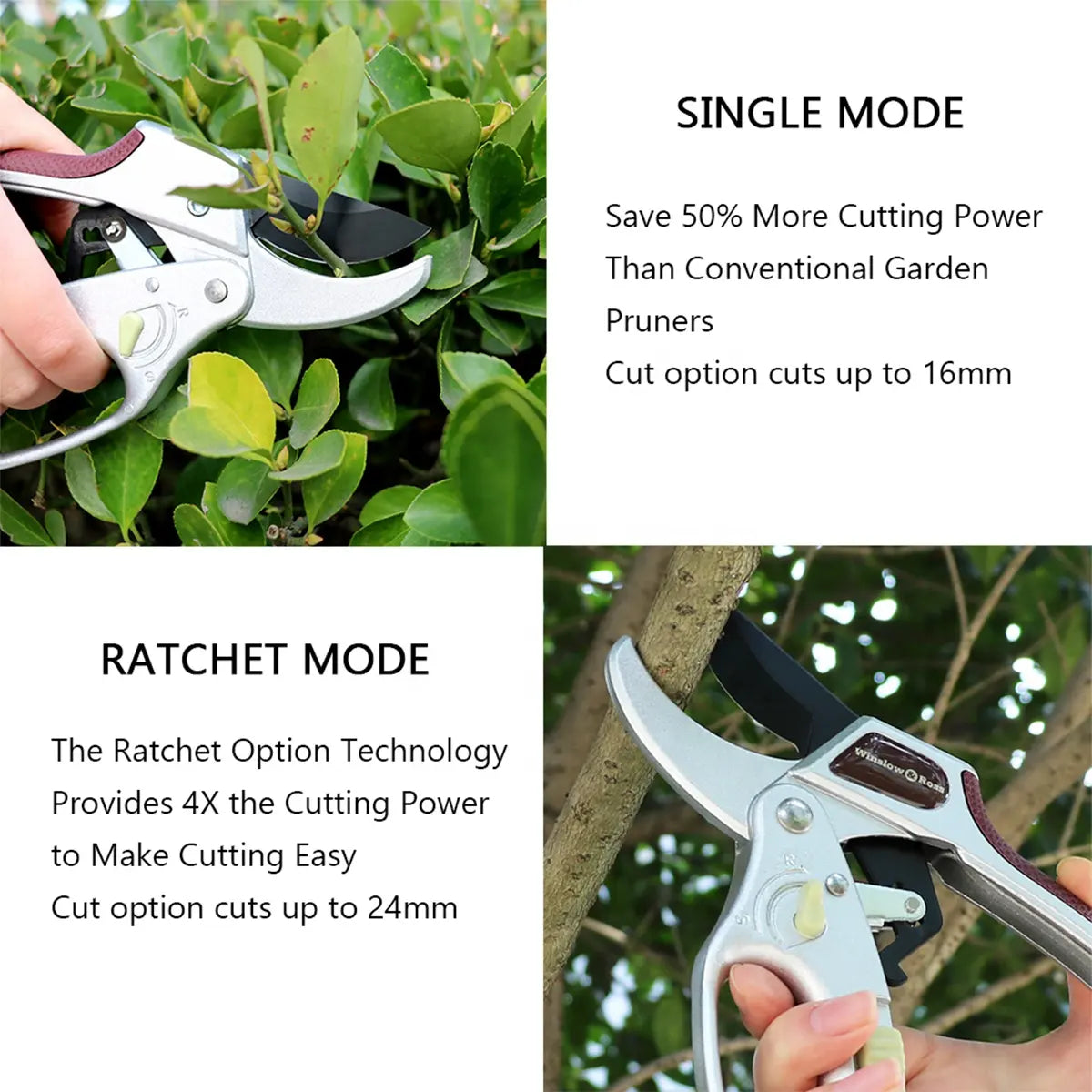 GARDEN PRUNER ALUM ANVIL DUAL CUT RATCHET